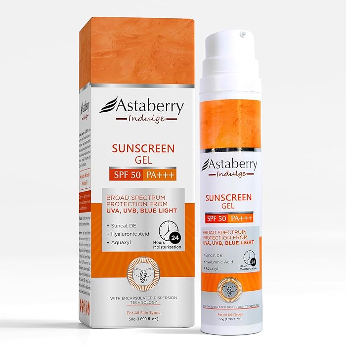 Astaberry Indulge Sunscreen Gel SPF 50 PA+++ 50ml