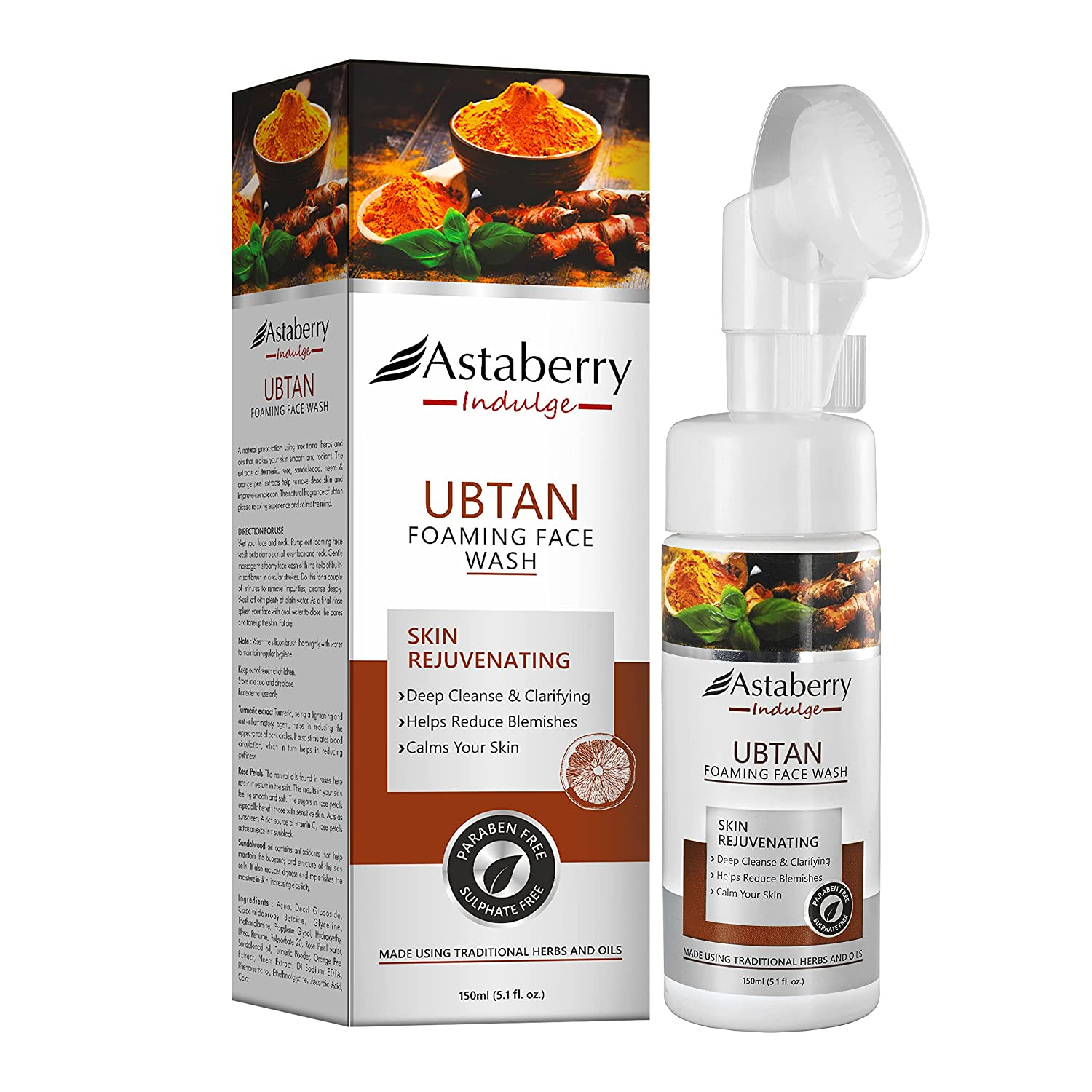 Astaberry Ubtan foaming facewash 150ml