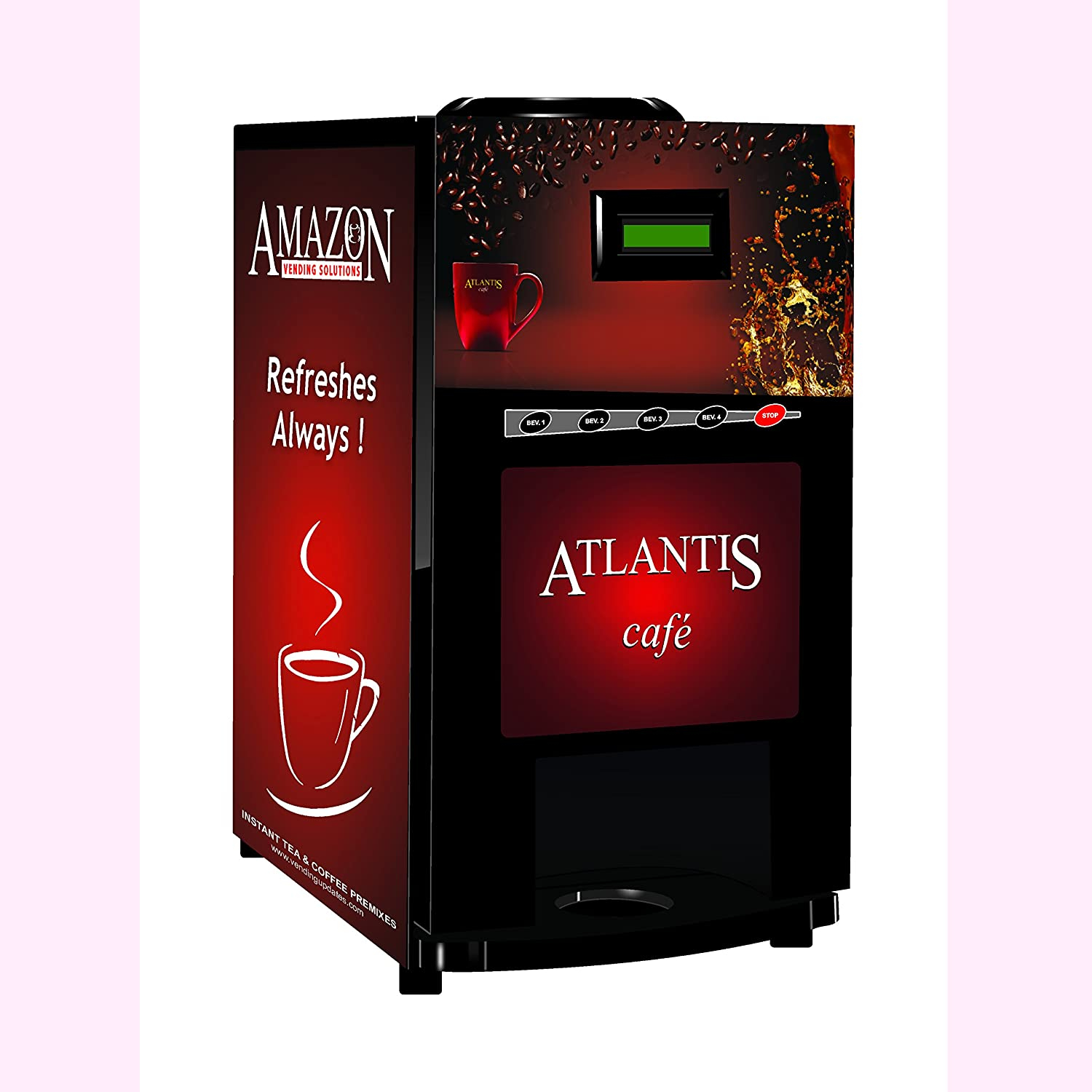 ATLANTIS Cafe Plus 4 Option Tea, Coffee, Soup, Lemon Tea Hot Beverage Vending Machine