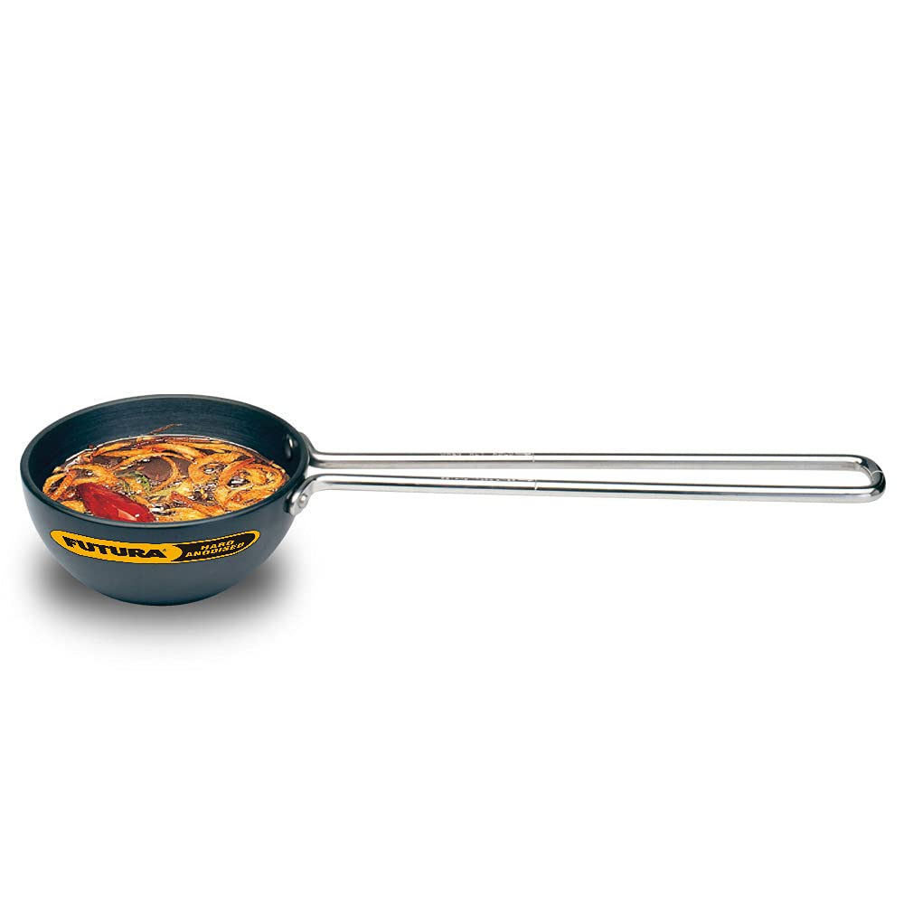 Hawkins Futura Hard Anodised Tadka Pan / Spice Heating Pan,10cm Black (ATP1)