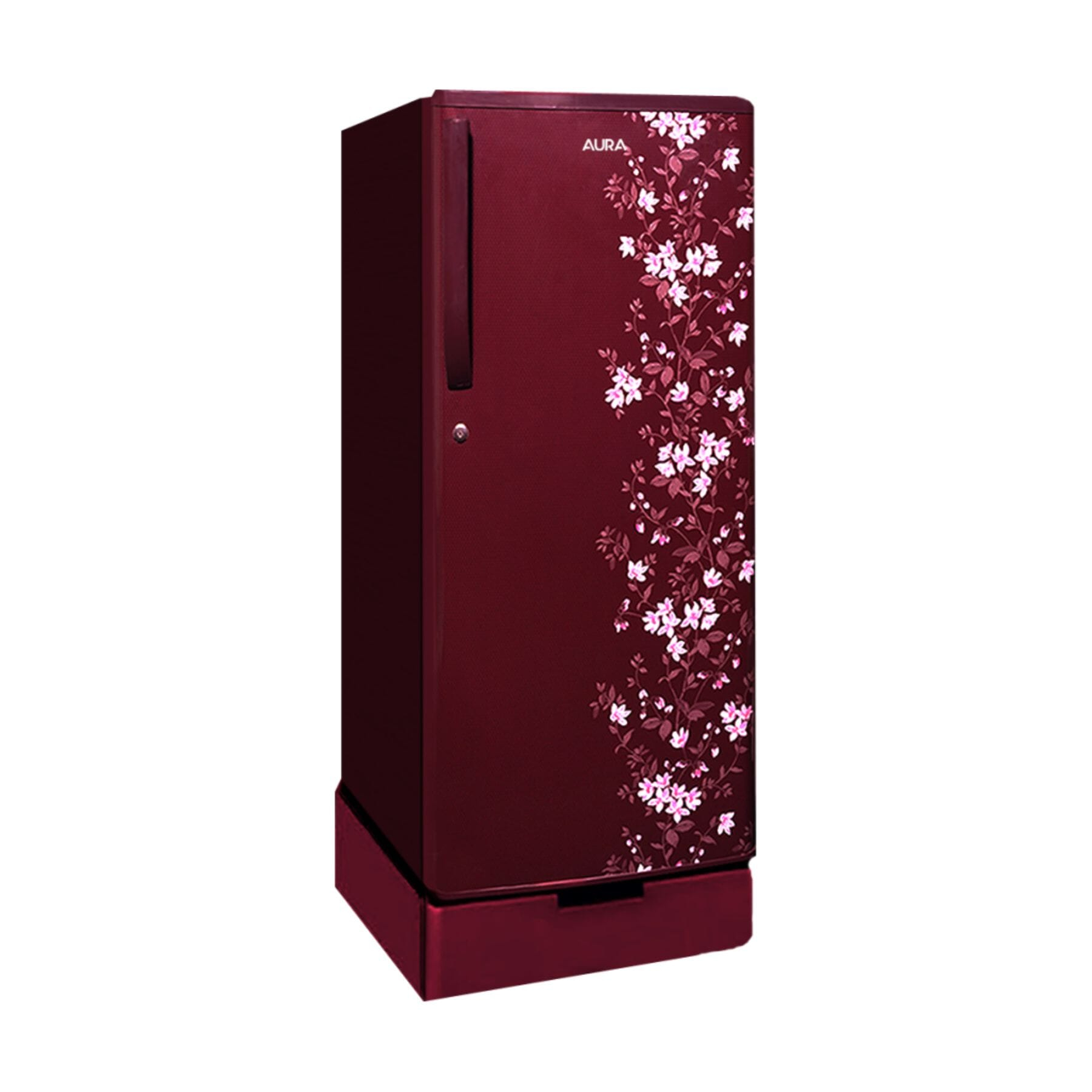 Aura  AU215SWGS Shiron Wine Color Single Door Refrigerator