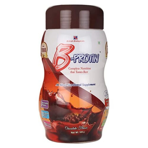 B Protin Nutrients - Supplement Protein Powder - Chocolate Flavor - 500Gm