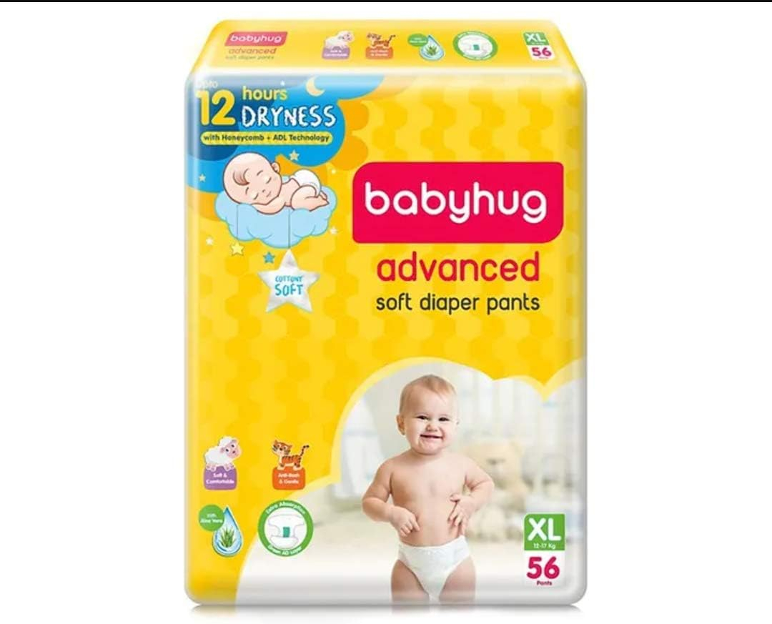 Babyhug Advanced Soft Diaper Pants, Extra Large-56 Pieces