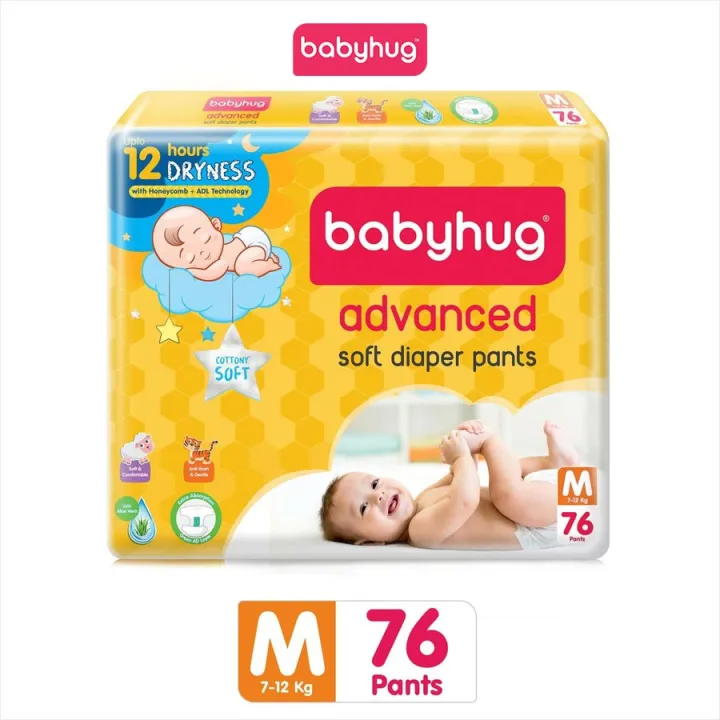 Babyhug Advanced Pant Style Diapers Medium - 76 Pieces