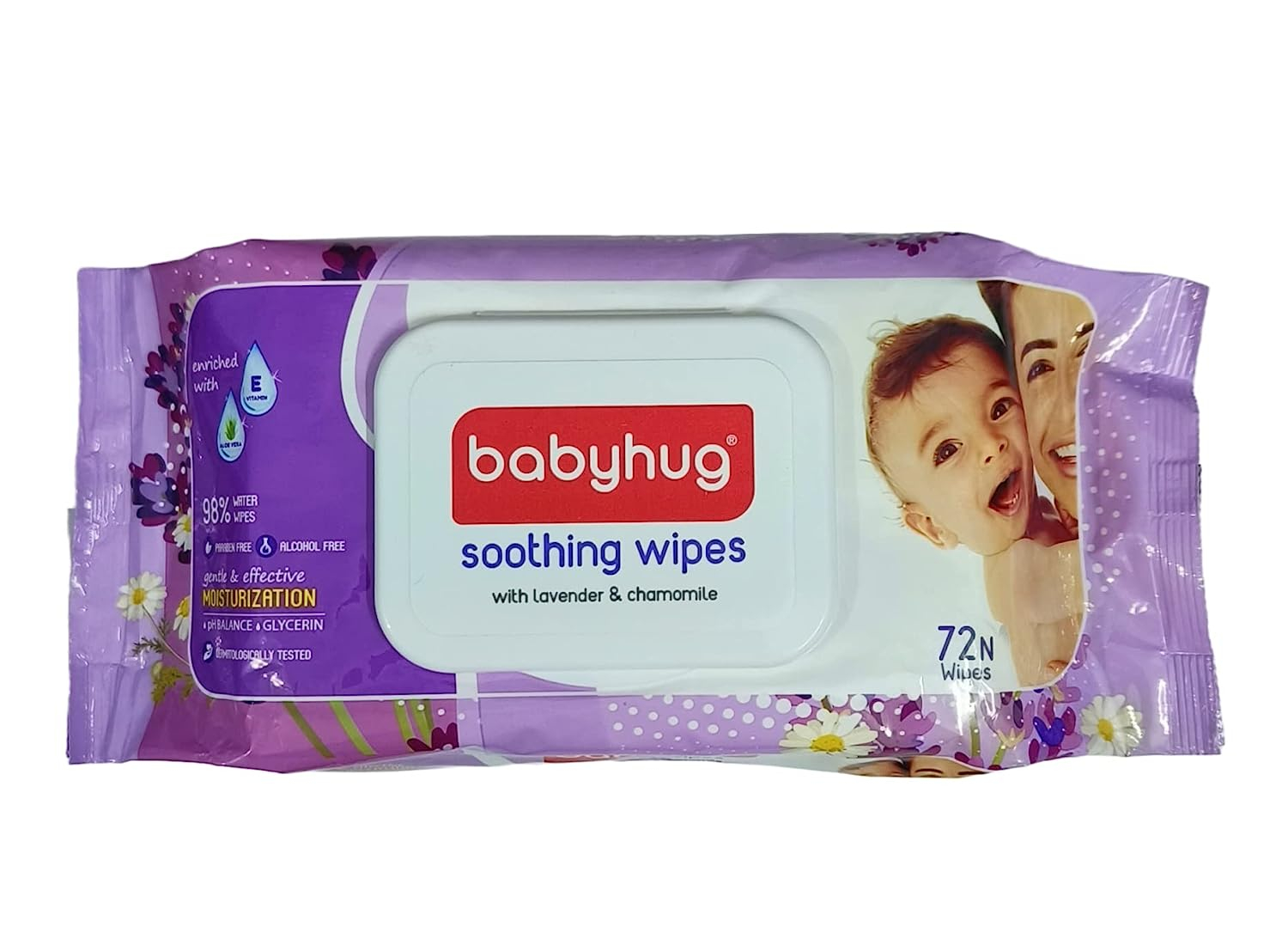Babyhug Soothing Lavender & Chamomile Wipes - 72 Pieces