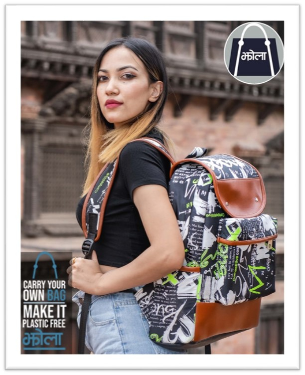 Jholaa Tote Bag for Woman - Bag pack with Leather