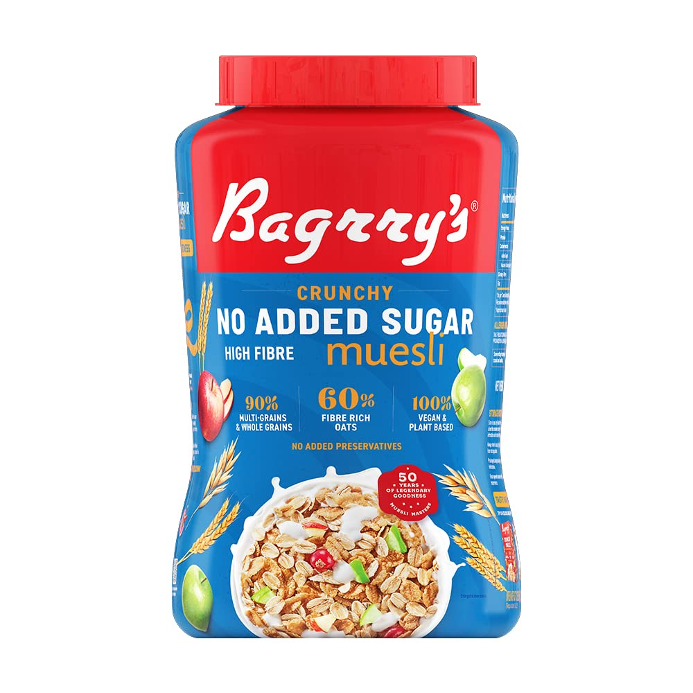 Bagrrys - No Added Sugar Crunchy Muesli Jar 1kg