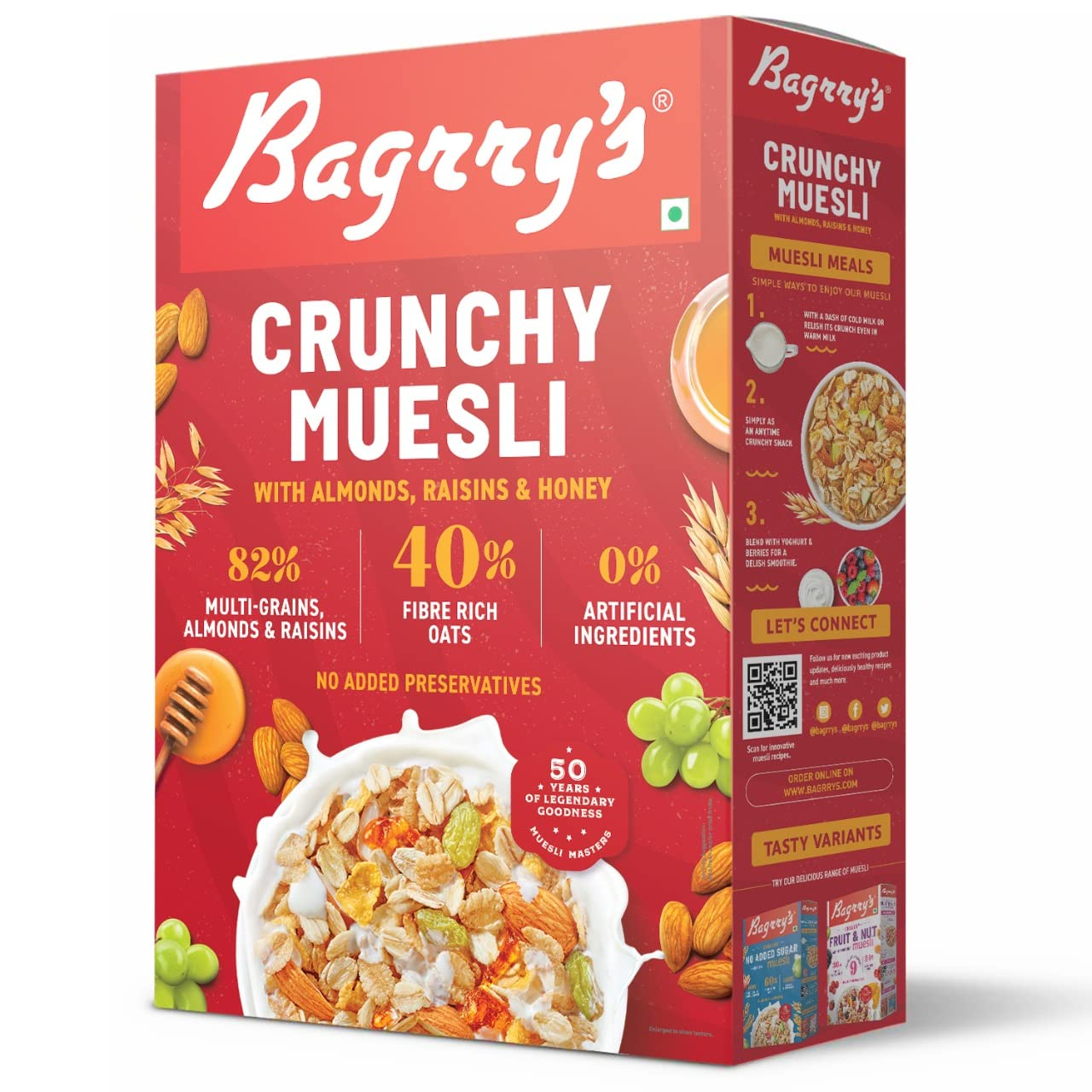 Bagrrys Crunchy Muesli Box - 200gm