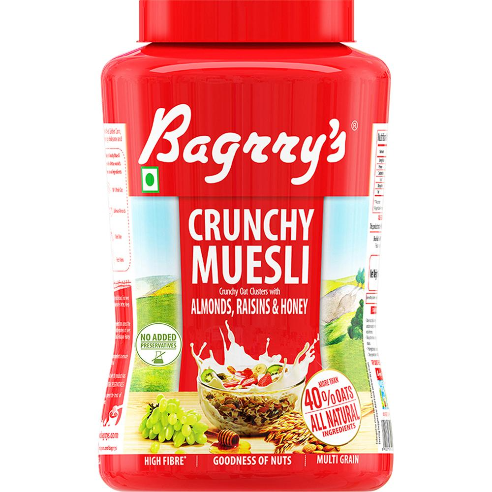 Bagrry's Crunchy Muesli With Almonds Raisins & Honey - 1 kg