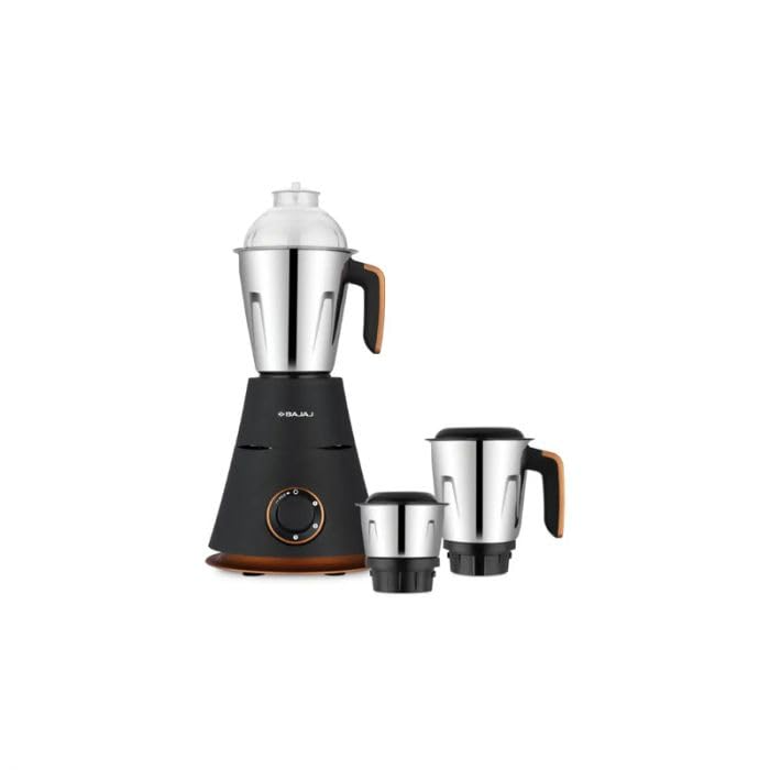 Bajaj Mixer Grinder - 410594 Bajaj Ninja Series Virtue 750W Black 3 Jar 750 Watt Mixer Grinder in Black and White