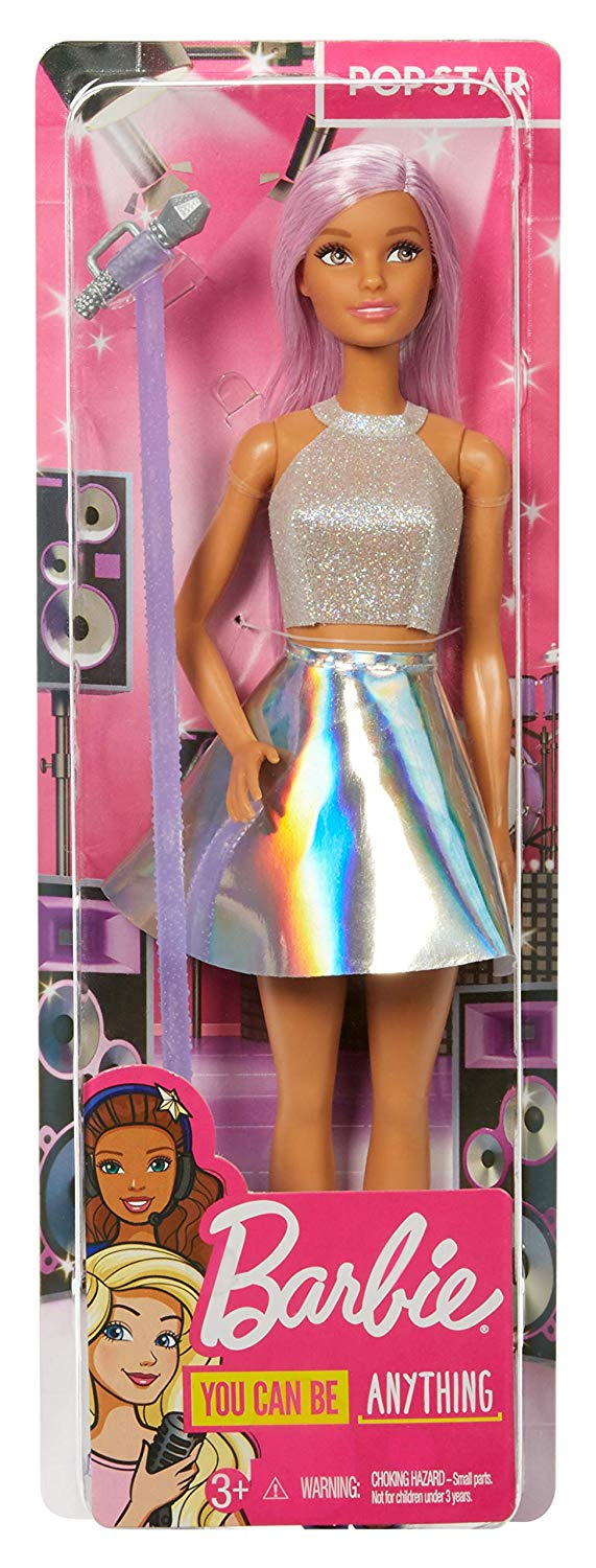 Barbie FXN98 Pop Star Doll with Microphone, Multicolour