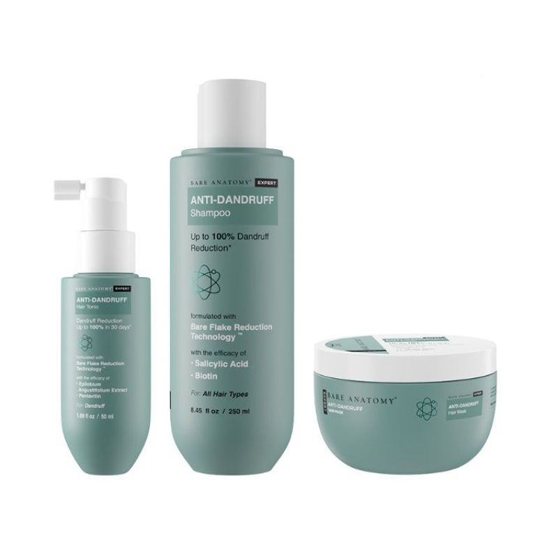 Bare Anatomy Expert Anti-Dandruff Shampoo + Hair Mask + Tonic Kit (250ml+50ml+250g)