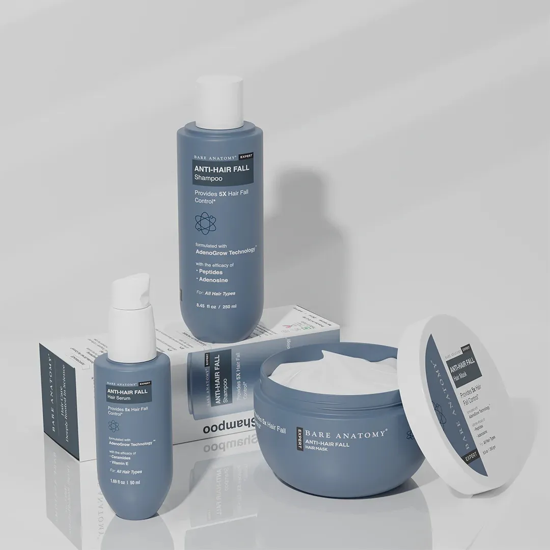 Bare Anatomy Expert Anti-Hair Fall Shampoo + Hair Mask + Serum Kit (250ml+50ml+250g)