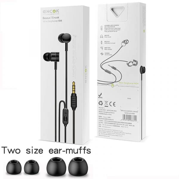BASEUS Encok Wire Earphone H04 Black