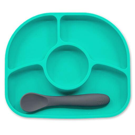 Bbluv B0145 - Silicone Plate and Spoon Set