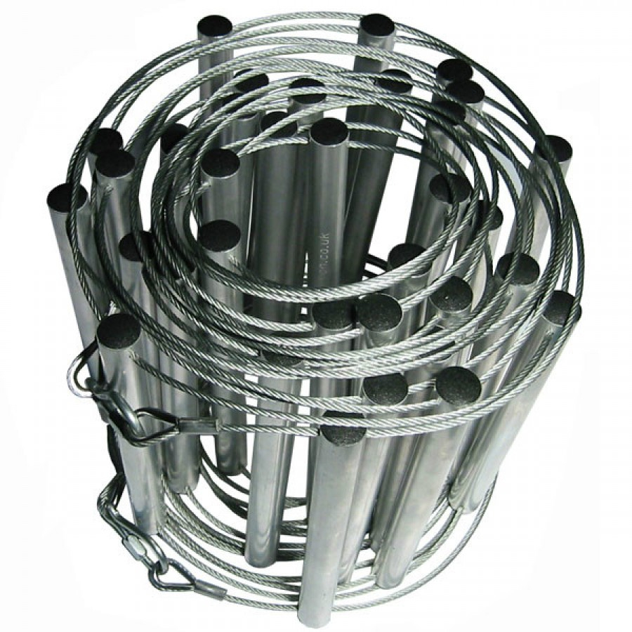 BEAL Flexible Ladder 10.5" Aluminum Rungs, 4 mm Galvanized Cable