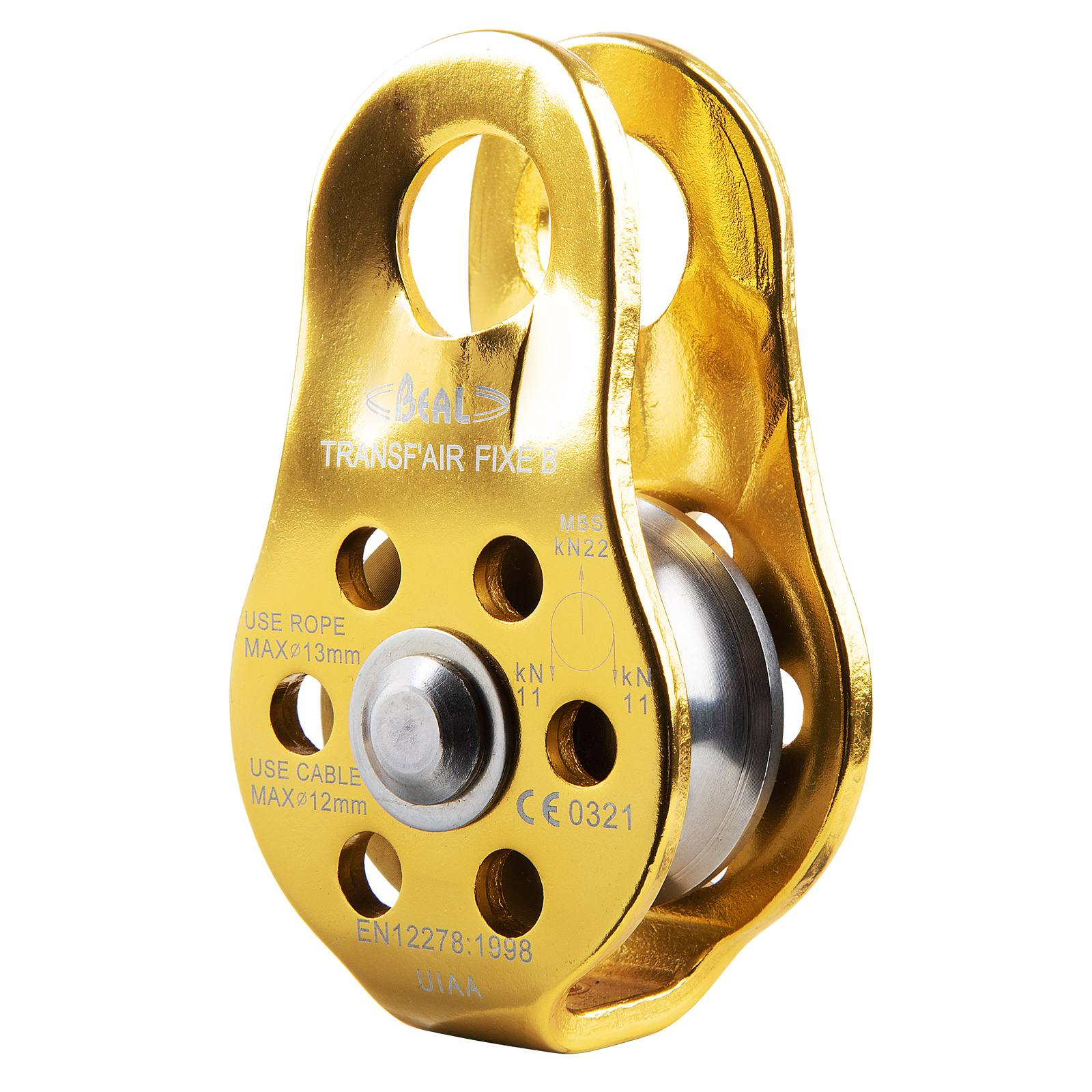 Beal Transf Air Fixe B Pulley With Ball Bearings & Fixed Side Plates