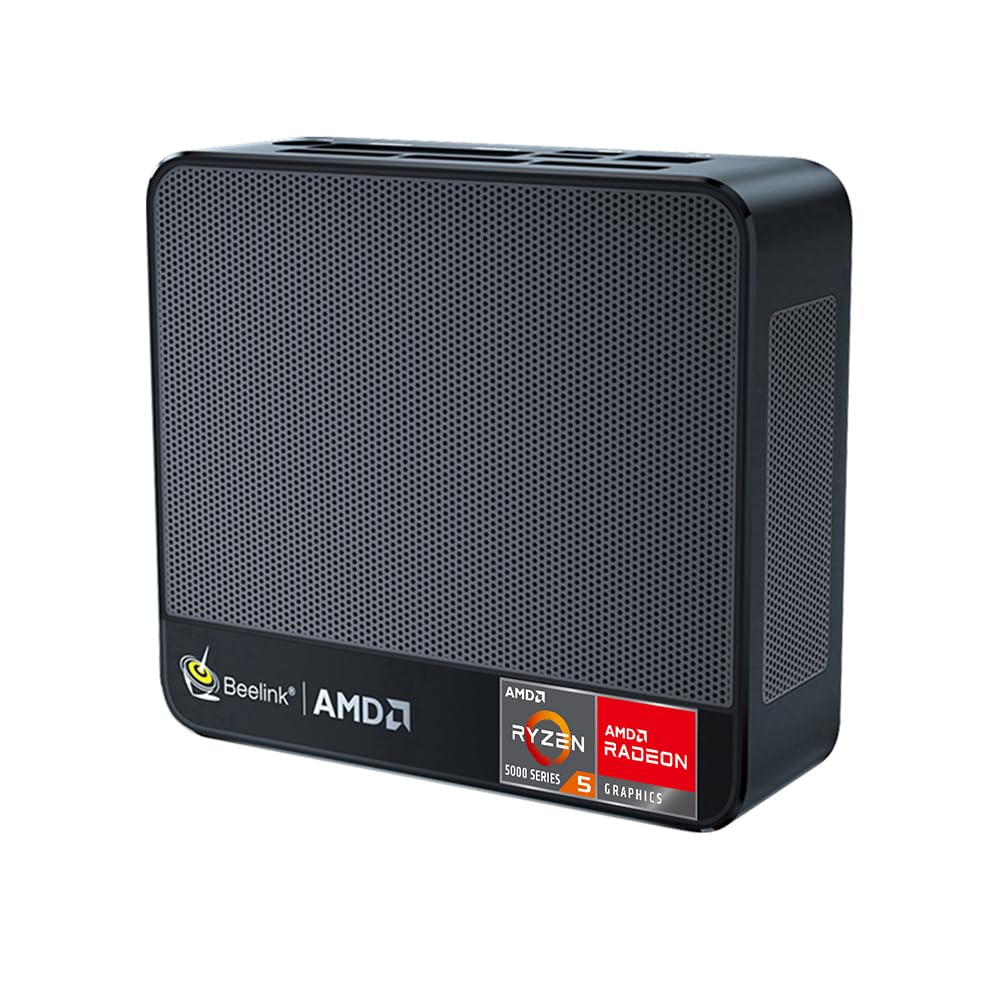 Beelink Mini Pc AMD Ryzen 5 5500U 6 Cores 12 Threads 8GB RAM 500GB SSD Wifi Bluetooth, Gigabit Lan Windows 11 Pro Genuine