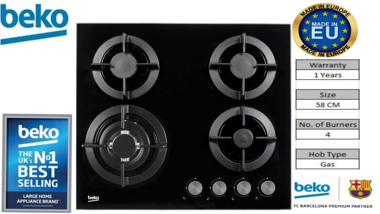 Beko Built-in Plate 4 Burners HILW-64225 S Gas, 60 cm