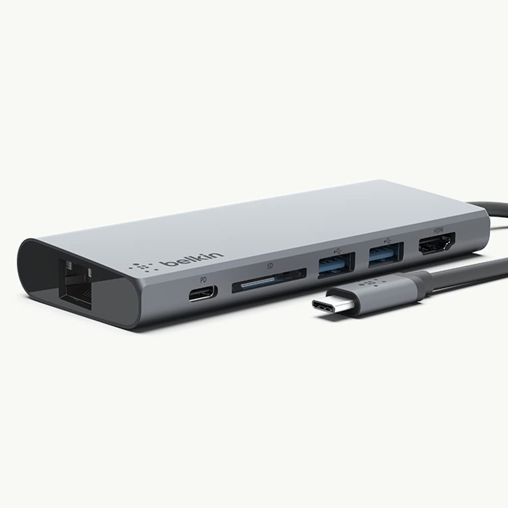 Belkin F4U092BT USB-C Multimedia Hub + Power Space Gray