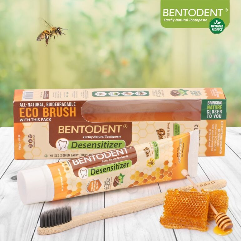 Bentodent Clovomint Desensitizer with Bamboo Toothbrush 100GM