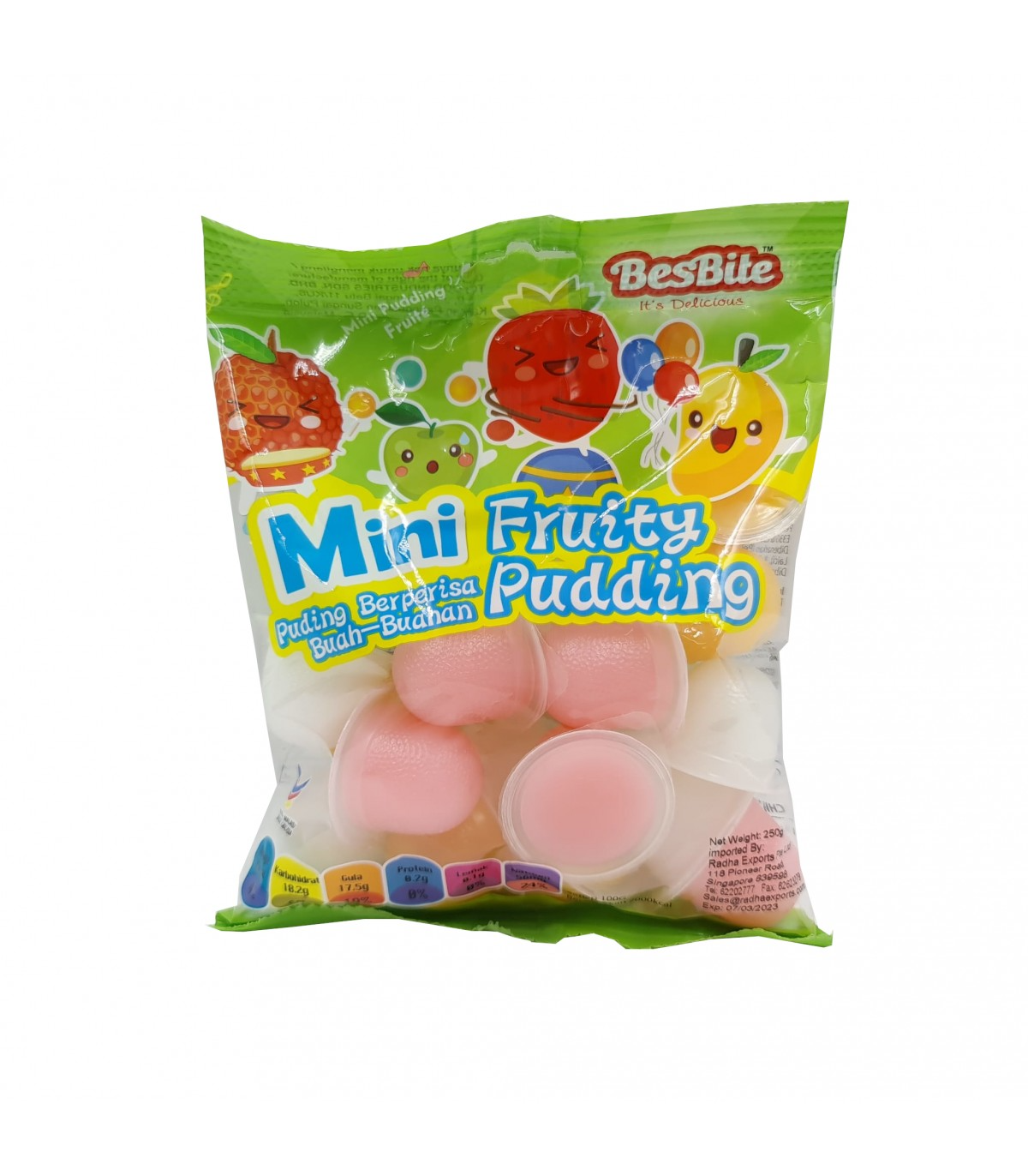 Besbite Mini Fruity Jelly Pudding 250g