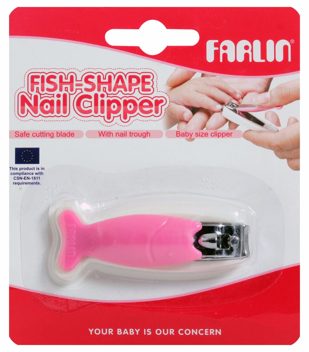 Farlin Nail Clipper Fish Shape BF-160D pink