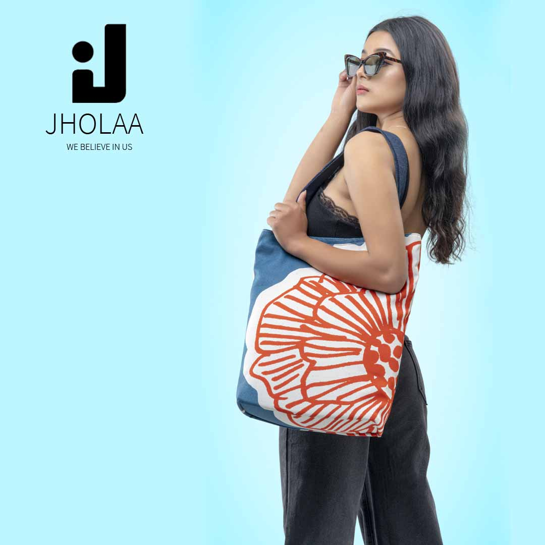 Jholaa Tote Bag - Big Flower