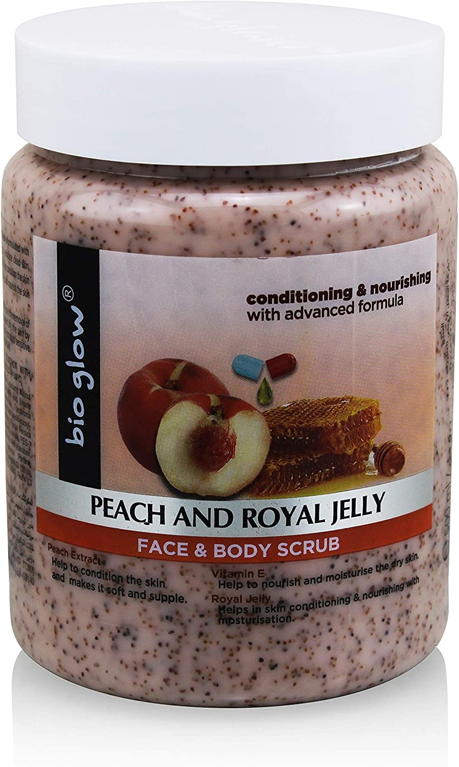 Bio Glow Peach And Royal Jelly Face & Body Scrub 500ml