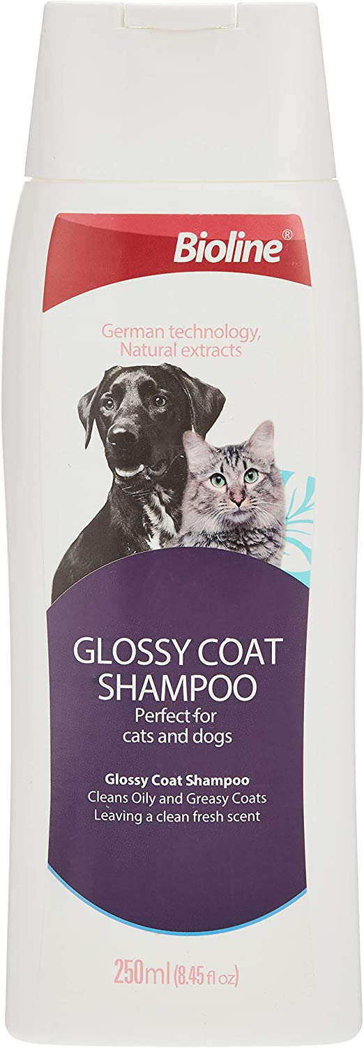 Bioline - Glossy Coat Shampoo for Dogs and Cats 250 ml, Multicolor