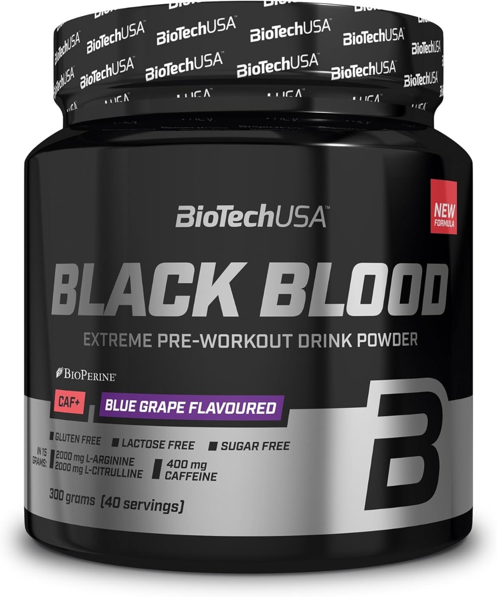 BiotechUSA Black Blood CAF+ Pre-Workout Powder – 60 Servings
