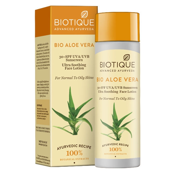 Biotique Bio Aloe Vera Sunscreen Ultra Soothing Face Lotion SPF 30+ (120 ml)