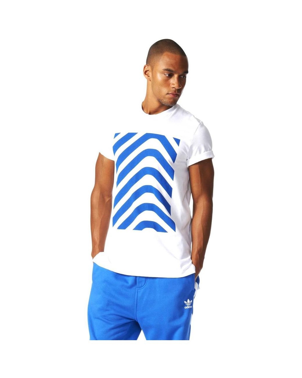 Adidas Originals Herringbone Block T-Shirt For Men BJ9908