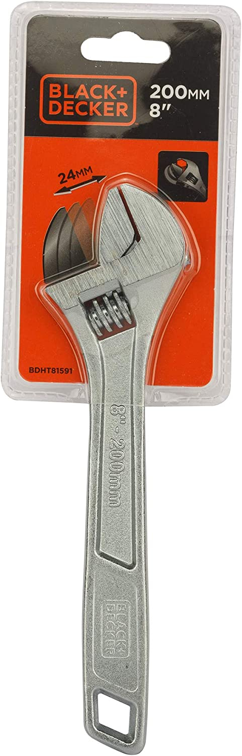 Black + Decker Adjustable Wrench 8"-200mm(BDHT81591)