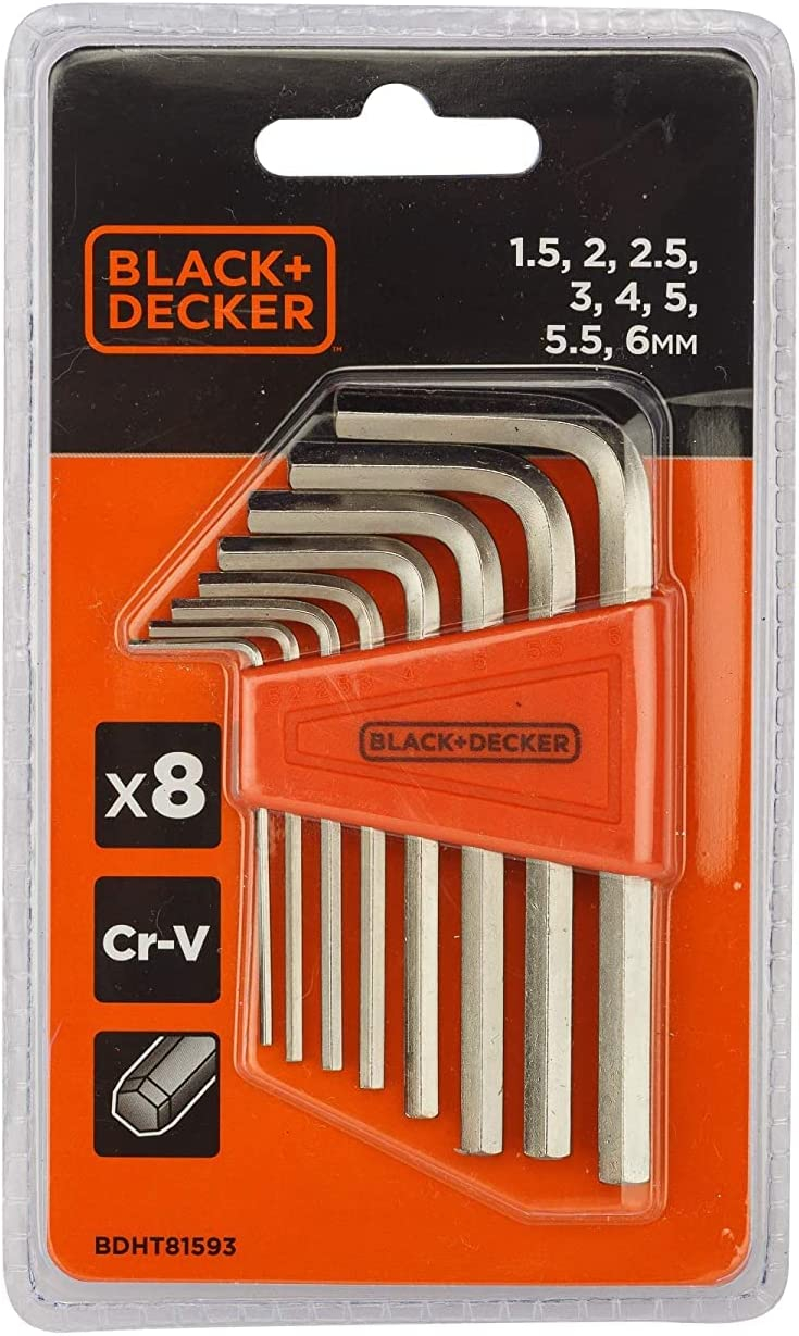Black + Decker HexKey Set - 8 Pcs (BDHT81593)