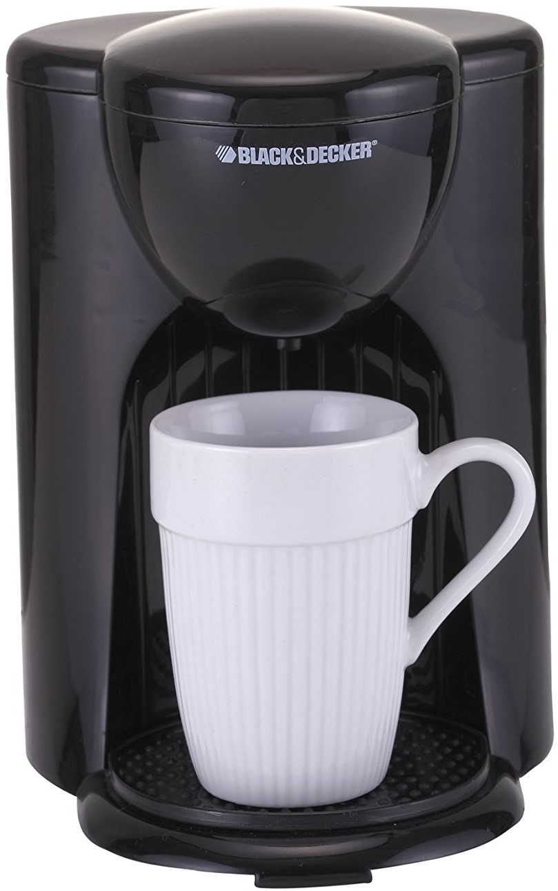 Black & Decker DCM25 330W 1 Cup Coffee Maker, Black