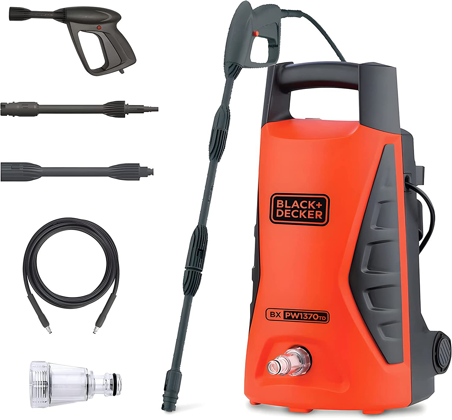 Black+Decker PW1370TD-B5 1300W 100 Bar Compact Pressure Washer