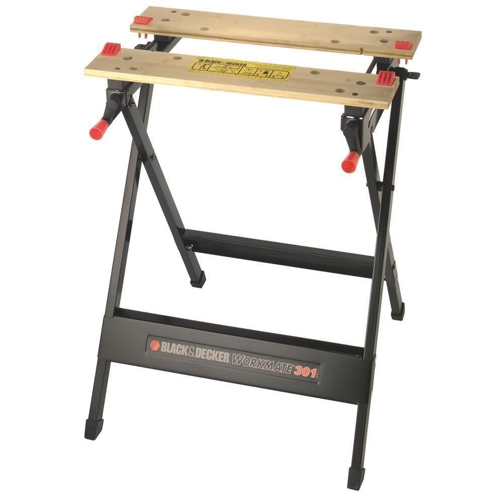 Black+Decker Wm301-Xj Workmate Workbench with Anti-Slip Rubber Feet, 160 Kg