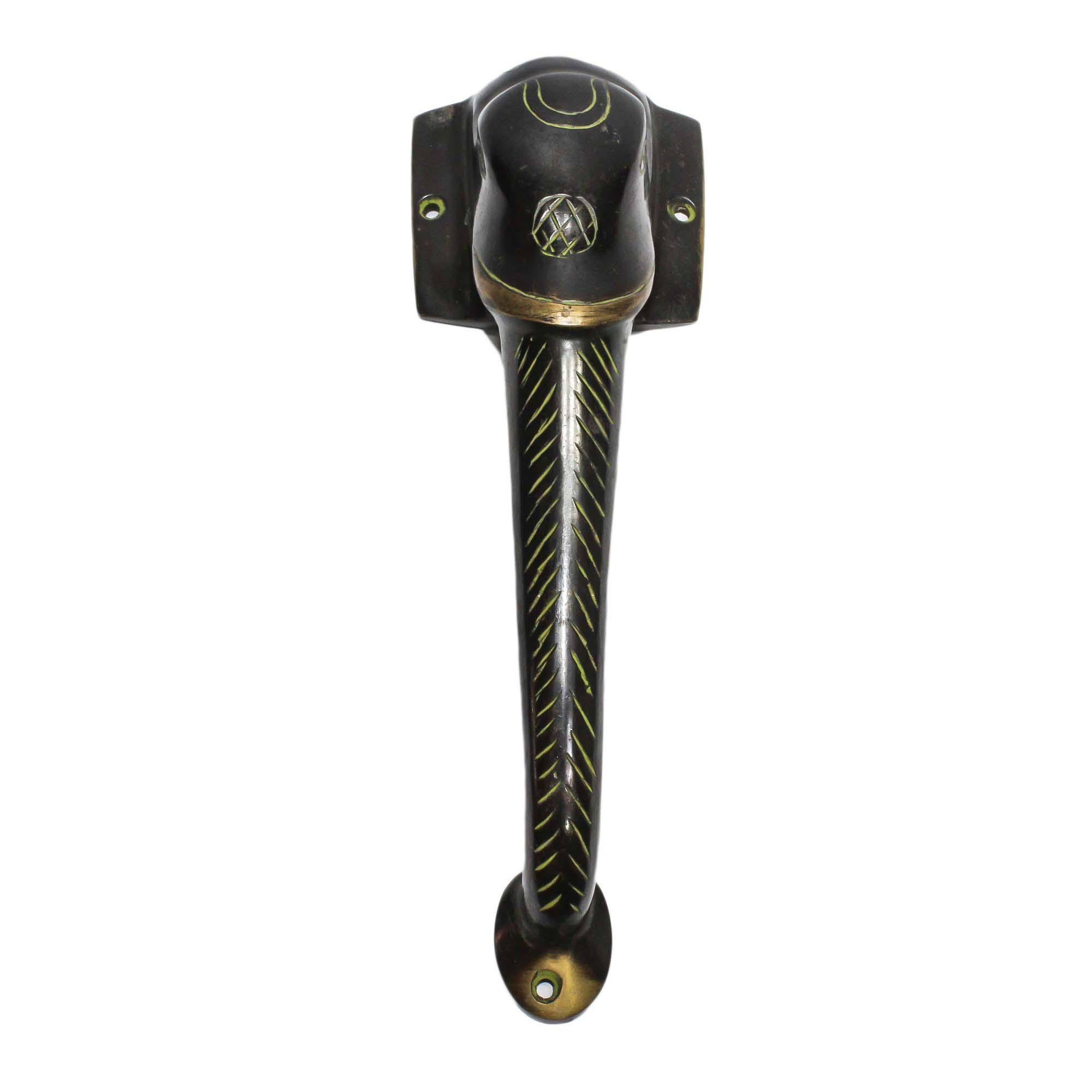 Seven Chakra Handicraft - Black Elephant Design Door Handle