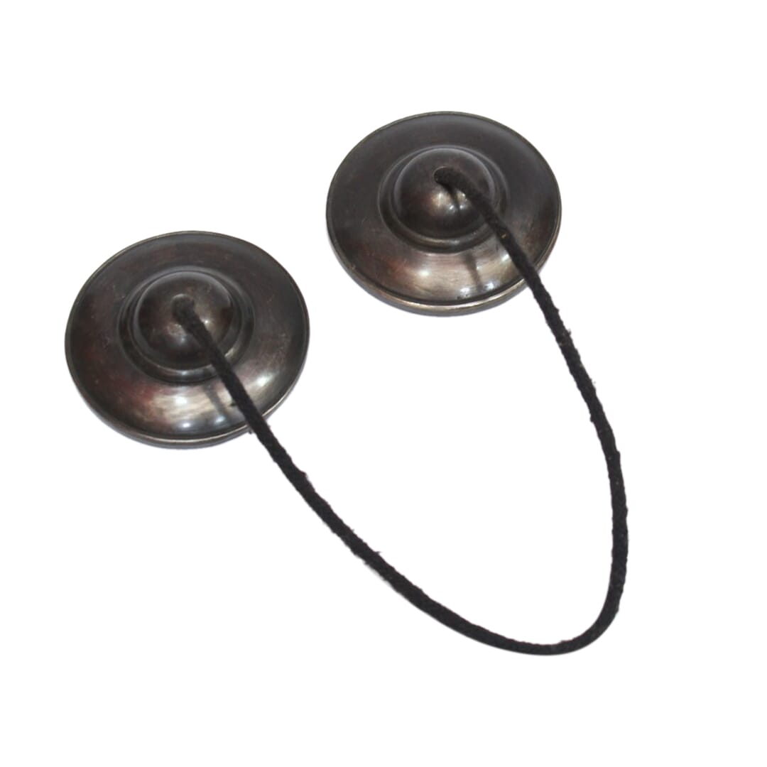 Seven Chakra Handicraft - Black Solid Tingshaw - Small
