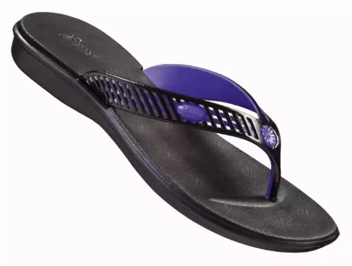 Paragon Blue/Black Paralite Synthetic Slippers For Women 1260