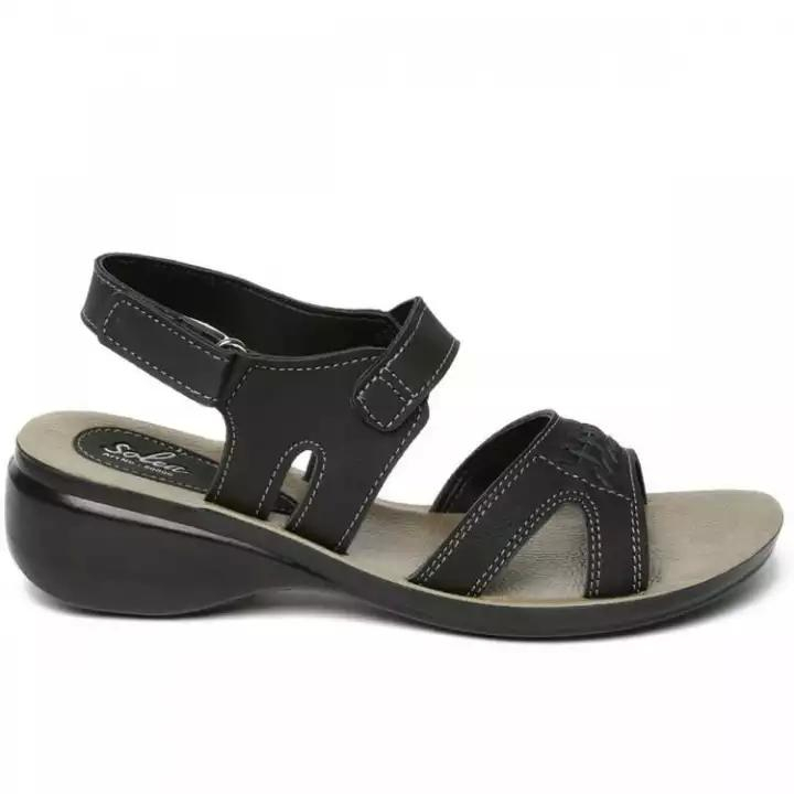 Paragon Black Solea Strappy Sandals For Women 50000