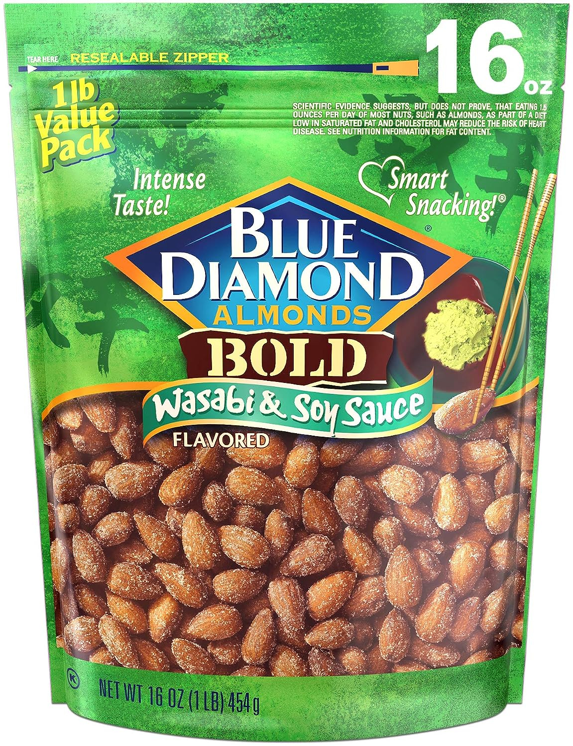 Blue Diamond Almonds Bold Wasabi & Soy Sauce 454g
