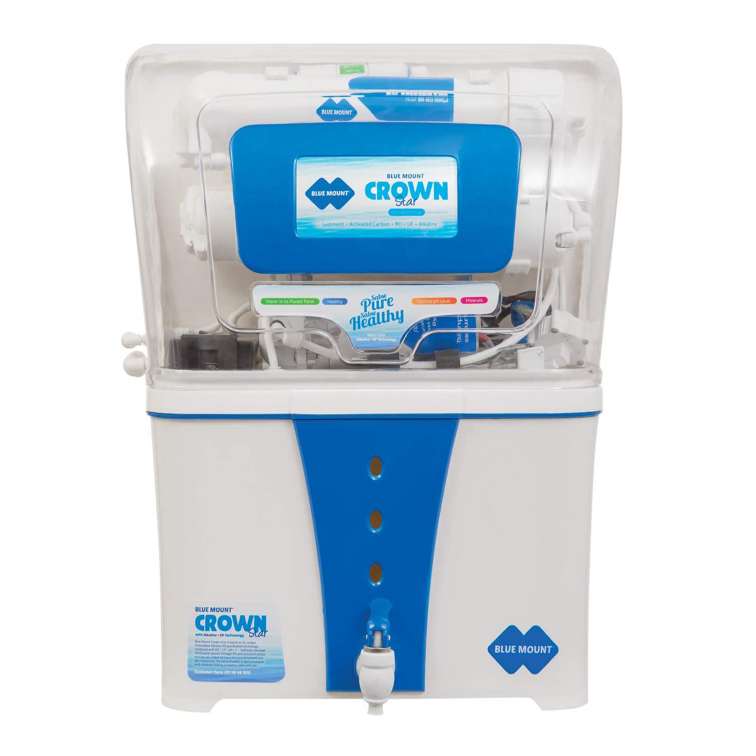 Blue Mount Crown Star Alkaline RO + UF Water Purifier BM55