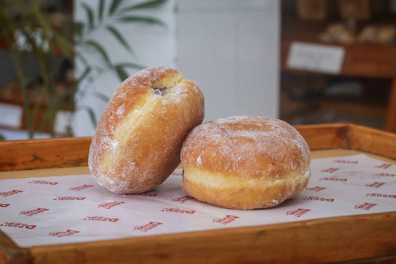 Blueberry Bomboloni doughnut by Donut Drool