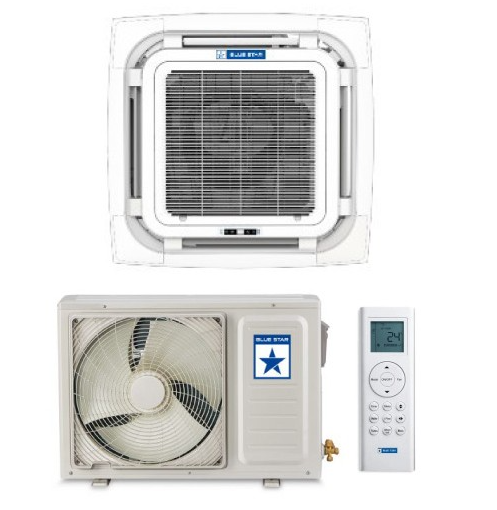 Blue Star Cs12huyfa1 - 1.0 Ton Ceiling Cassette Split Type Fixed Speed AC