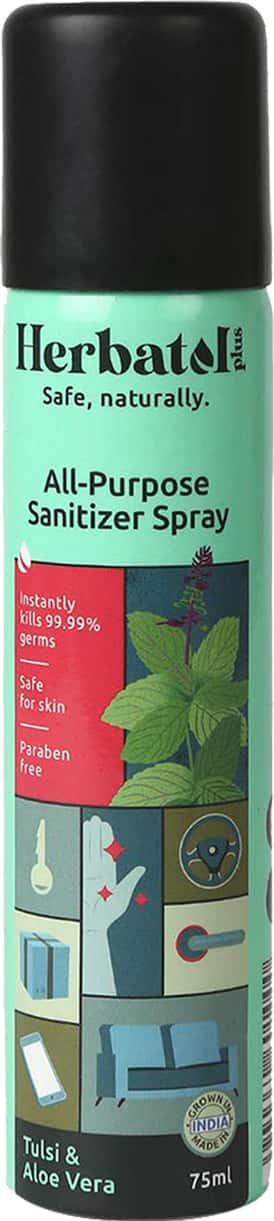 Bombay Shaving Company Herbatol Plus All Purpose Hygiene Spray With 99.99% Germ Protection - 75ml