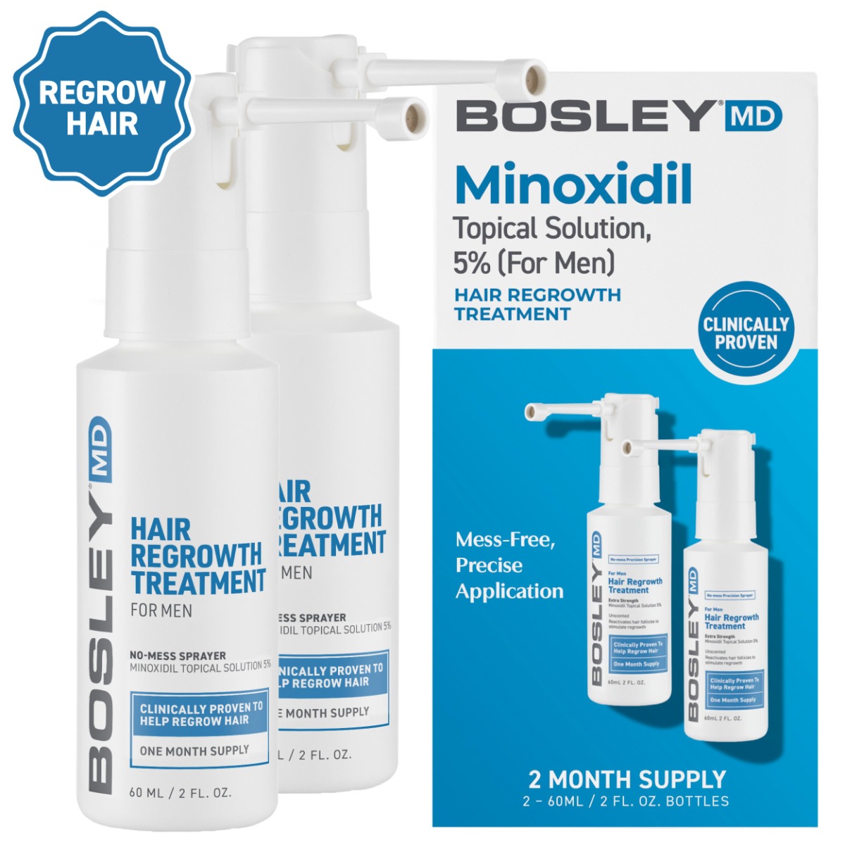 Bosley Md for Men Hair Regrowth Treatment 5% Spray 60ml