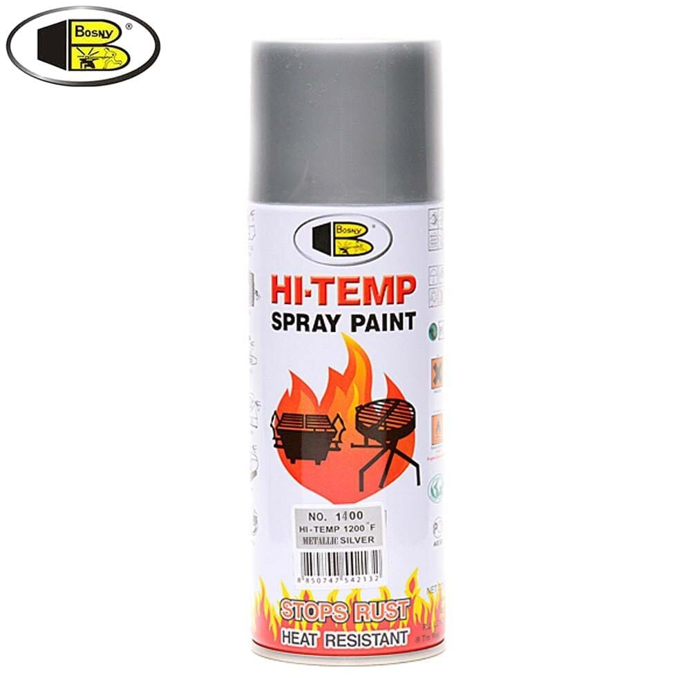 Bosny Spray Paint Hi-Temp 1200F-Metallic Silver