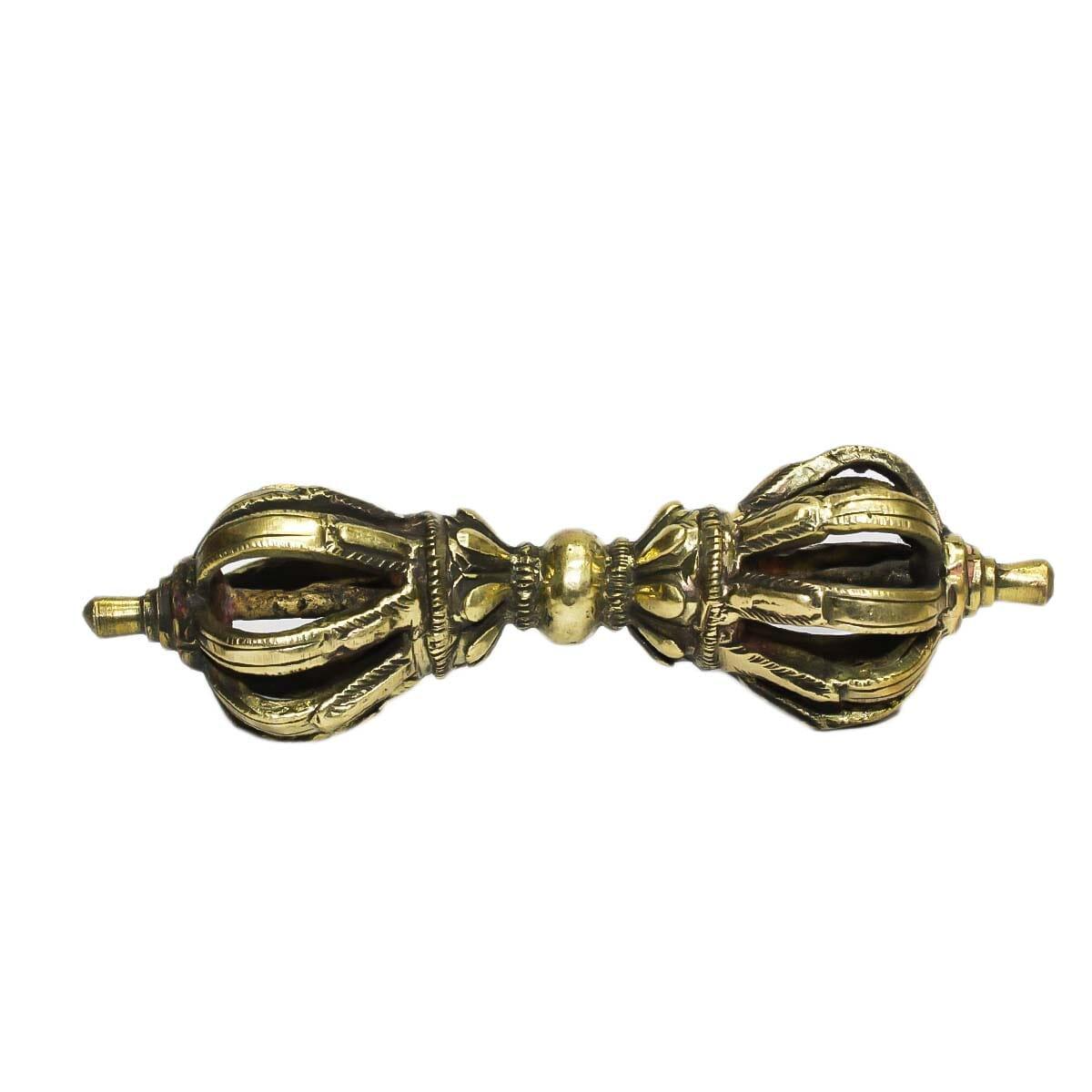 Seven Chakra Handicraft - Golden Brass 8 Head Bajra Statue